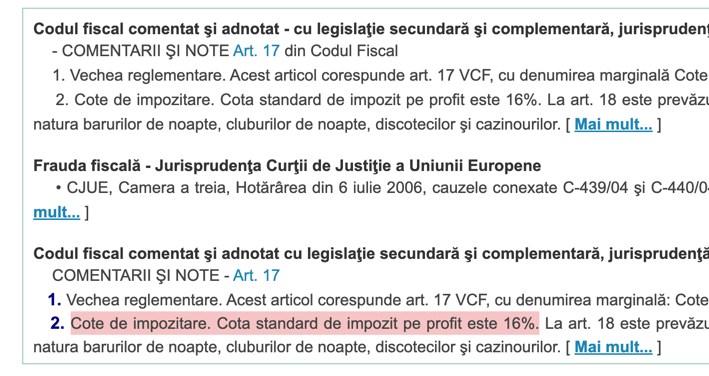 Cota de impozit pe profit în România
